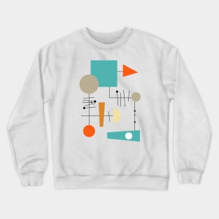 Colorful Flowchart Mid Century Geometric Crewneck Sweatshirt